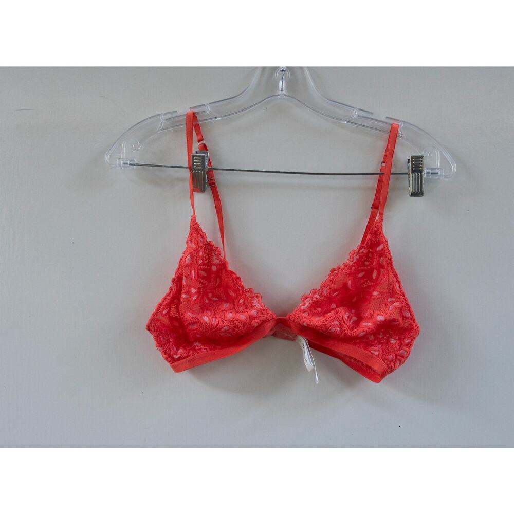 Frederick's of Hollywood Women's Size‎ Medium Coral Pink Lace Bralette